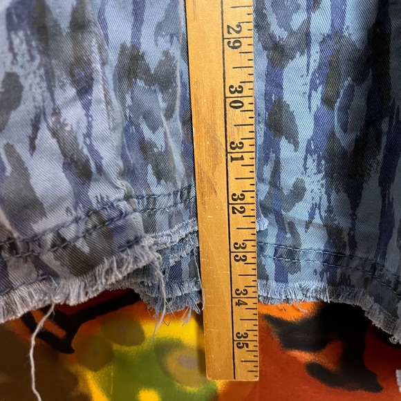 Anthropologie Blue Camo Pleated Dress Womens Size XSmall - Picture 13 of 16
